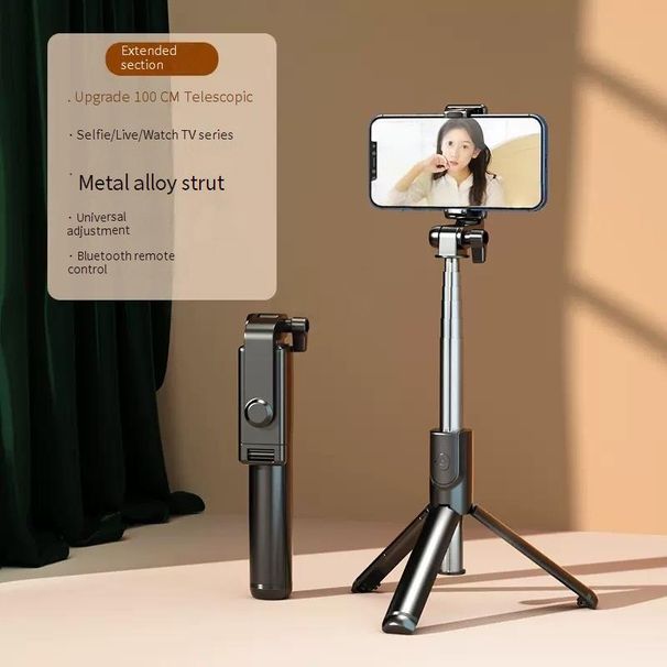 360° Rotating Selfie Stick With Bluetooth Remote - 1.7m Extendable Tripod & Vlogging Stand For Live Streaming_voghion.com