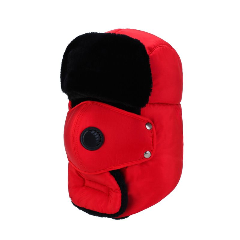 Chapeau Lei Feng épais, coupe-vent et chaud pour hommes et femmes, mode d'extérieur, protection des oreilles, visage anti-brume_voghion.com