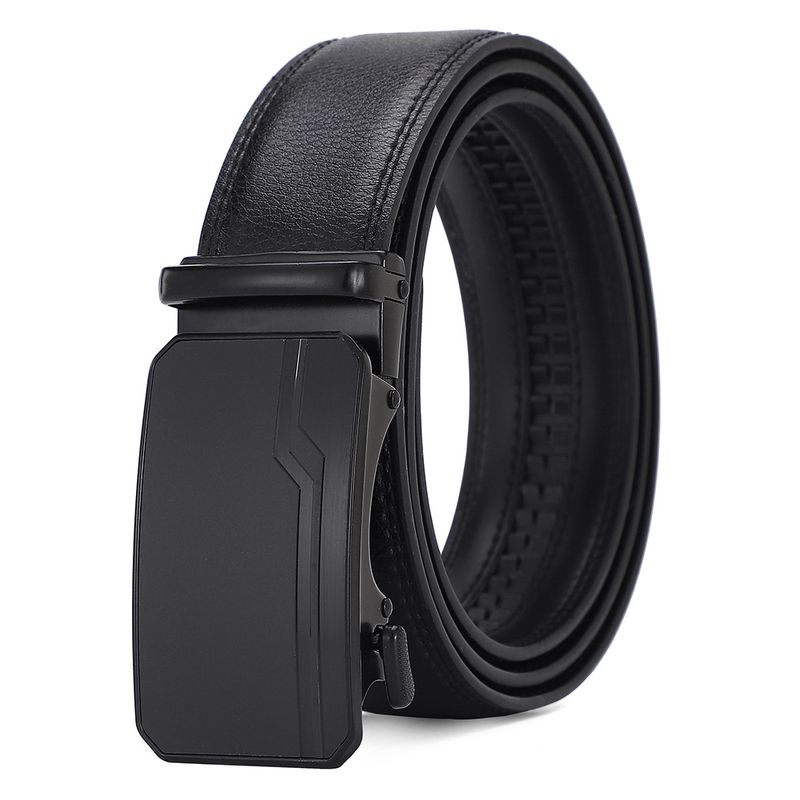Men's Genuine Leather Belt - Automatic Buckle For Business & Casual Wear_voghion.com