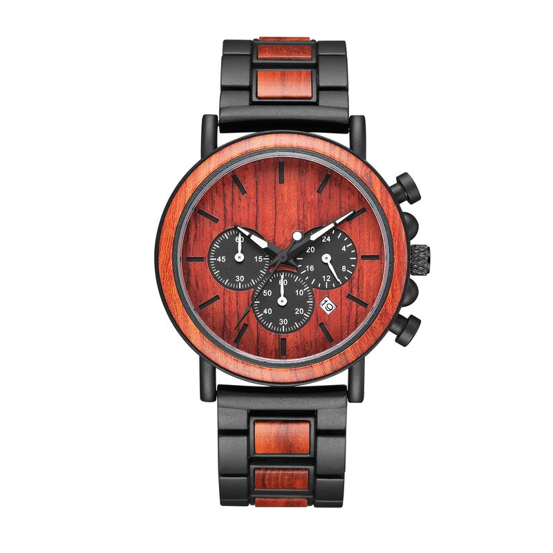  Orologio da uomo Gorben Wood Relogio Masculino Orologi militari cronografo alla moda di lusso di marca superiore in confezione regalo in legno_voghion.com