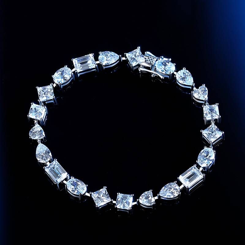 Gioielli in argento con diamanti, argento sterling, alta moda, temperamento, anti, veri diamanti, bracciale, gioielli da mano_voghion.com