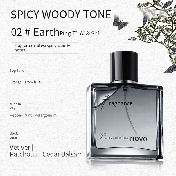 Herrenparfums NOVO Lazy Holiday, anhaltender Duft, frischer natürlicher Holzduft, Pendeln, fortgeschrittenes Geschenk für den Freund_voghion.com