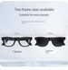 Lunettes connectées E03 avec caméra IA 800 W, photo/vidéo HD, appel vocal et traduction, monture légère (noir, double objectif)_voghion.com