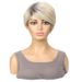 Kerrysis Women's Light Brown Synthetic Short Wig With Side Part - Heat Resistant Fiber, Natural Look For Daily & Party Wear (OB#, Gray)_voghion.com