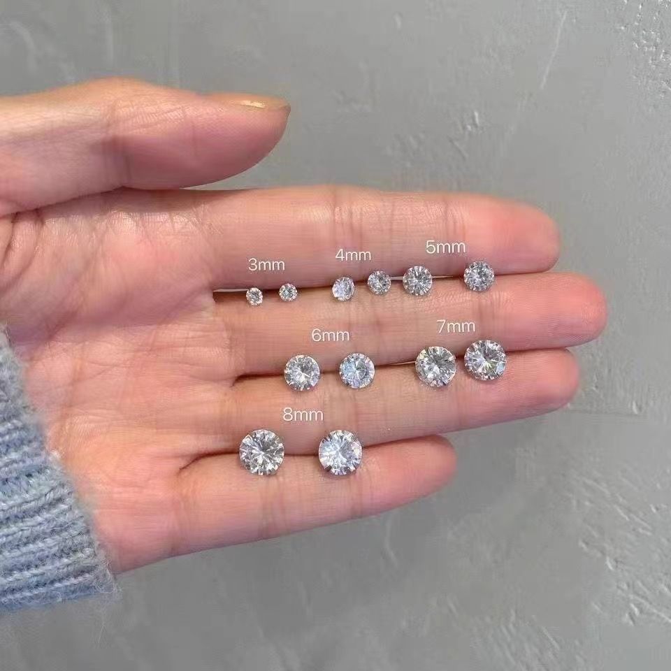 Nuovi orecchini a bottone in zircone 2024 per lobi forati, semplici orecchini da donna piccoli ed eleganti, adatti a dormire bene_voghion.com