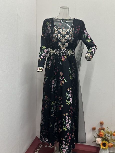 Dameskleding mode bedrukte Boheemse stijl hoge taille temperament elegante lange rok_voghion.com