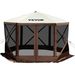 VEVOR Camping Gazebo Screen Tent; 12*12ft; 6 Sided Pop-up Canopy Shelter Tent with Mesh Windows; Portable Carry Bag; Stakes_voghion.com