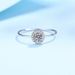 Tancise Classic Sterling Hopea Sormus 0,3CT 4 Claws Moissanite Diamond Sormukset ystäville Häänauha Korut Joululahja_voghion.com