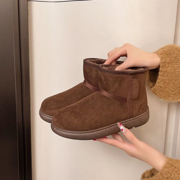 Neue Winterstiefel für Damen mit hoher Zehenpartie, Fleecefutter, dicker Sohle, rutschfest, warm und ideal für Nordostchina_voghion.com