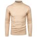 Einfarbiger Pullover für Herren mit Laufvolumen, halber Rollkragenpullover, Einheitsgröße, langärmeliges Pullover-Bottom-Shirt_voghion.com