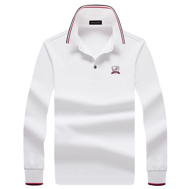Men's Clothing High End Brand Lapel Men's Long Sleeved Polo Shirt Autumn New Youth Business Loose Long Sleeved T Shirt_voghion.com