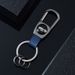 Portachiavi in metallo per auto, anti smarrimento, portachiavi in pelle, creativo, semplice, da appendere alla vita, con ciondolo inciso._voghion.com