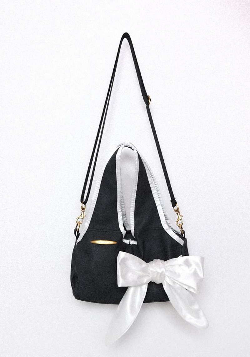 Borsa tote alla moda coreana da donna con tracolla a forma di fiocco compatta, stile autunno/inverno 2025, alla moda e squisita, versatile e casual_voghion.com