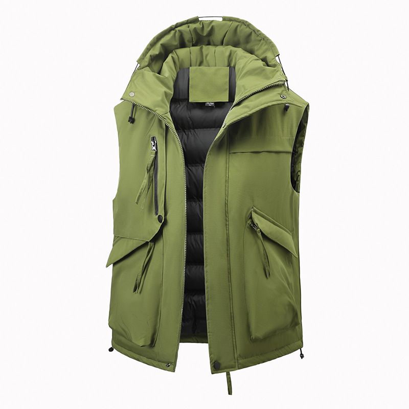 Trendige ärmellose Unisex-Weste mit Fleecefutter – gepolsterte Winter-Utility-Weste für Outdoor und Streetwear (mehrere Farben und Größen)_voghion.com