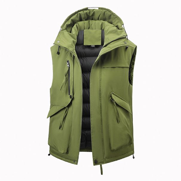 Trendige ärmellose Unisex-Weste mit Fleecefutter – gepolsterte Winter-Utility-Weste für Outdoor und Streetwear (mehrere Farben und Größen)_voghion.com