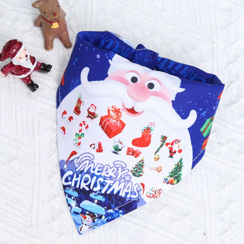 Bufanda triangular para perros pequeños, medianos y grandes, gatos, Papá Noel, suministros para mascotas de alce, bufanda decorativa de temporada_voghion.com