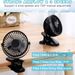 2X Portable Mini 3Speeds USB Rechargeable Cooling Fan Clip On Desk Baby Stroller_voghion.com