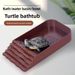 Turtle Bathtub, Land Tortoise, Reptile, Lizard, Step-like Climbing Ramp, Climbing Pet, Water Basin, Food Basin, Yellow-edged Semi-water Turtle Bathing_voghion.com
