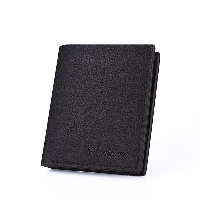 Wallet Men Short Ultra Thin Cowhide Business Wallet Simple Casual Wallet Men Leather Card Holder Wallet_voghion.com