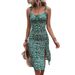 Damen 2025 Sommer Sexy Strap Floral Split Kleid_voghion.com