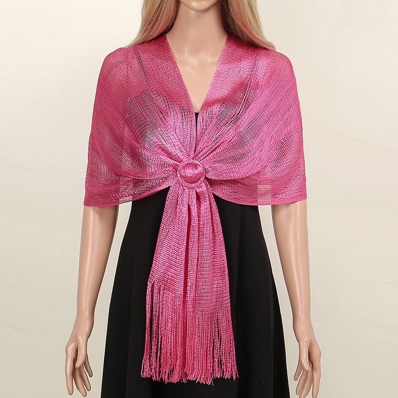 Cross border hot selling gold and silver silk shawl flat scarf bride bridesmaids dance party wedding dress evening dress shawl_voghion.com