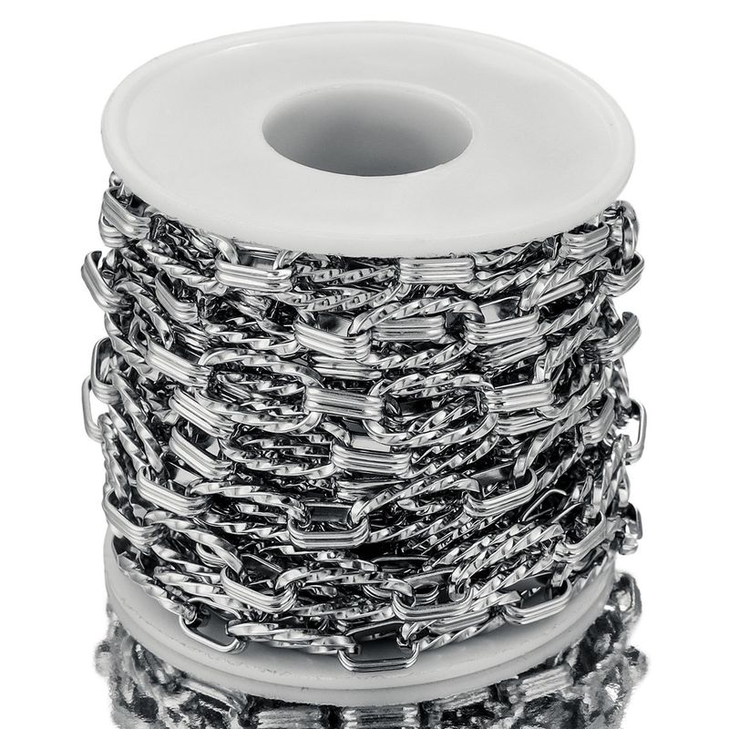 5 M Per Pack 304 Stainless Steel Paperclip Chain 16*11mm Jewelry Accessories Chain_voghion.com