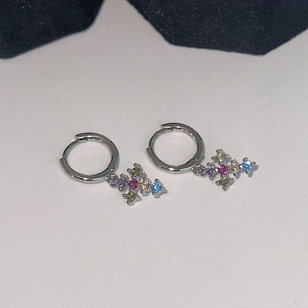 Orecchini a cerchio da donna in argento con perline di riso, stile semplice e fresco, con perline di oliva, modello nuovo._voghion.com