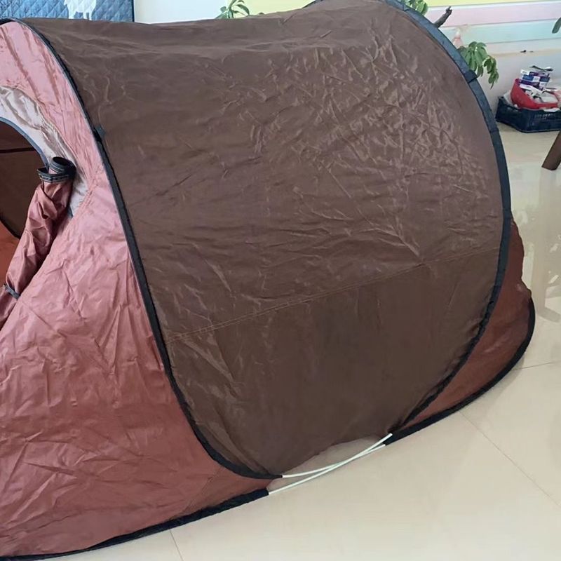 Quick-Open Travel Windproof Portable Foldable Outdoor Beach Camping Sun Protection Mosquito-Proof No-Installation Silver_voghion.com