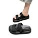 Chunky Platform Sandals For Women - Soft Non-Slip Summer Slides With Velcro Strap Comfortable Maternity & Beach Slippers_voghion.com