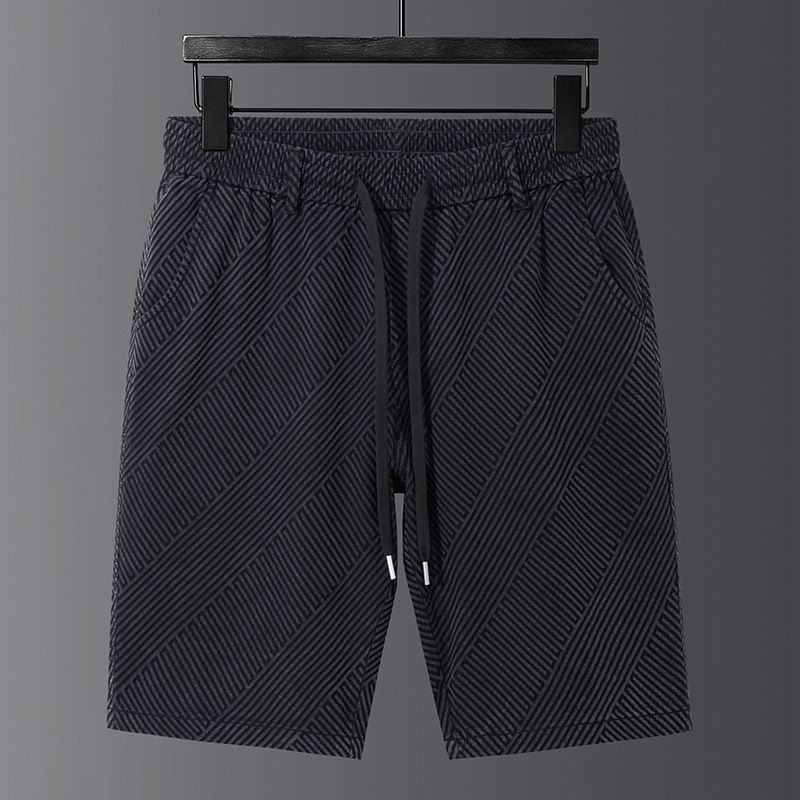 Pantaloni estivi larghi in jacquard da uomo, taglie forti, larghi, elasticizzati, a vita media, comodi, taglie forti._voghion.com