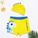 New Style Boys' Swimming Trunks Dinosaur Children's Swimming Trunks With Swimming Cap Comfortable High Elastic Hot Spring Vacation Cute Cartoon_voghion.com