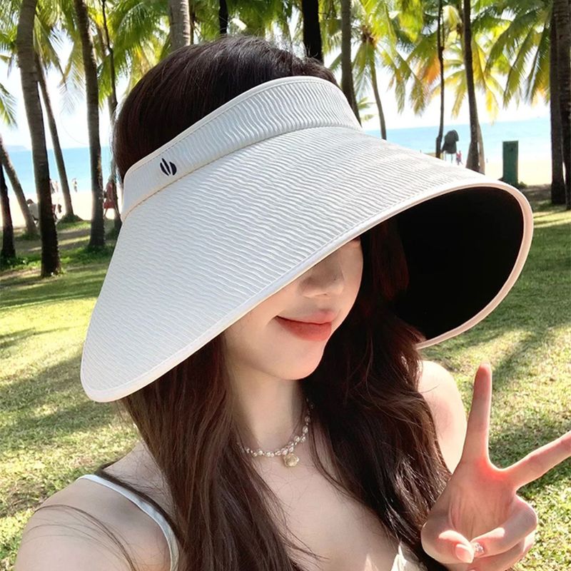 Wrap-around Big Eaves Sun Hat Women's 2025 New Summer Full Face Sun Protection Sun Hat UV Protection Empty Top Hat_voghion.com