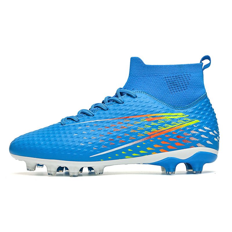 High-Top Soccer Cleats For Men & Women - AG/TF Studs For Outdoor Training & Matches - Lightweight Synthetic Leather Upper With Anti-Slip Rubber Sole -_voghion.com