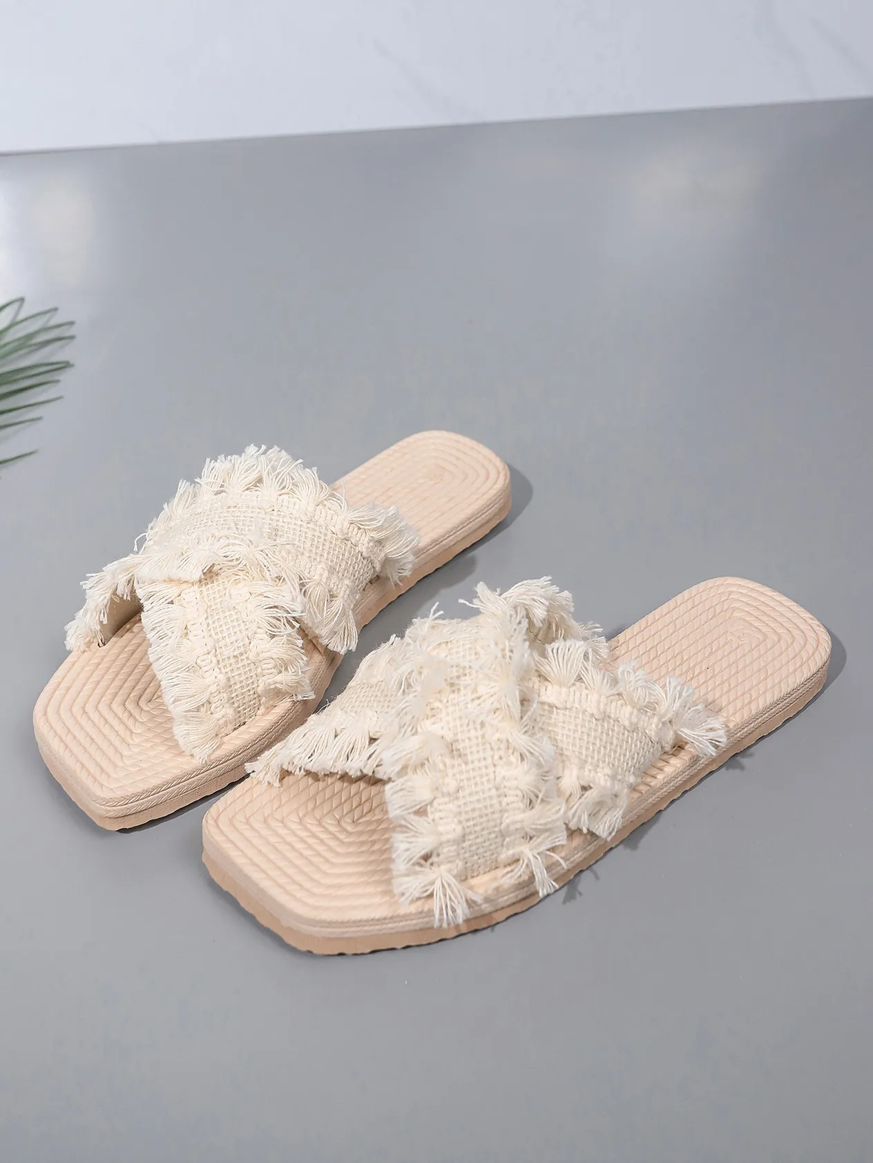 Sieviešu apavi plakanas flip flops sieviešu vasaras pludmales krusta pušķis liela izmēra sandales_voghion.com