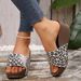 Summer Women's Platform Wedge Slides - Wide Width One Strap Chunky Sole Sandals For Casual Comfort_voghion.com