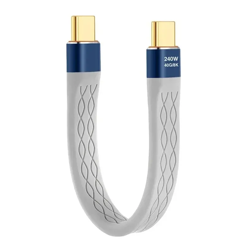 USB4 Data 40Gbps USB To Type C Short Cable PD 240W 8K 60Hz For Thunderbolt 3/4 IPhone 15 Pro Max Video Transmission_voghion.com