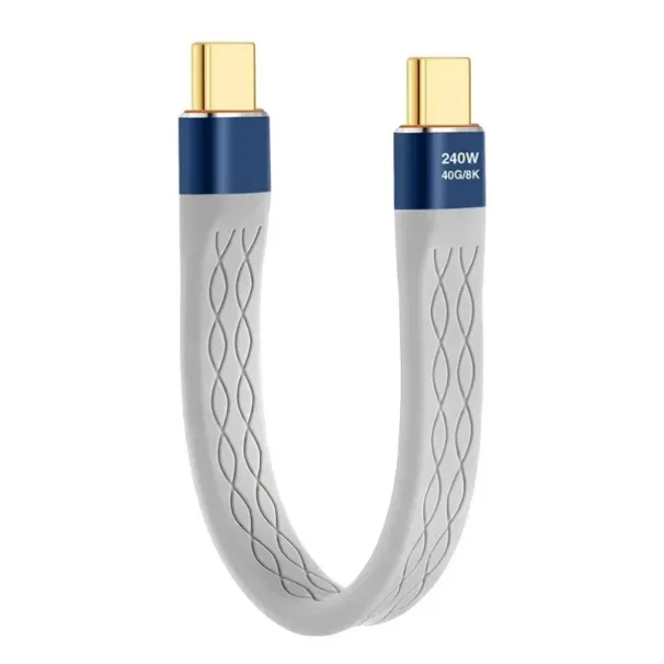 USB4 Data 40Gbps USB To Type C Short Cable PD 240W 8K 60Hz For Thunderbolt 3/4 IPhone 15 Pro Max Video Transmission_voghion.com