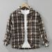 Retro Plaid Long Sleeved Shirt For Men, Fashionable And Versatile, Artistic And Casual Loose Top_voghion.com