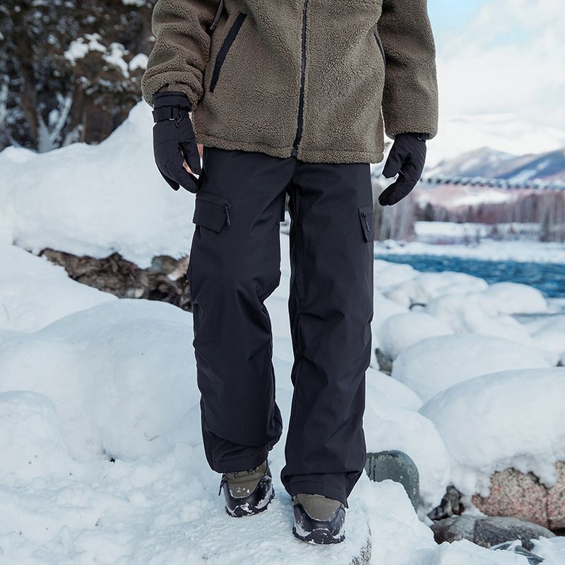 Pantalones de esquí de invierno premium con 90 % de plumón de pato - Pantalones de nieve aislantes, impermeables y de capa rígida para hombre y mujer - Tecnología multicapa de bloqueo térmico_voghion.com