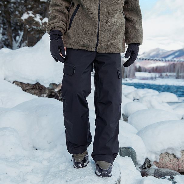Pantalones de esquí de invierno premium con 90 % de plumón de pato - Pantalones de nieve aislantes, impermeables y de capa rígida para hombre y mujer - Tecnología multicapa de bloqueo térmico_voghion.com
