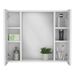 Artemisa Medicine Cabinet, Double Door, Mirror, One External Shelf -White_voghion.com