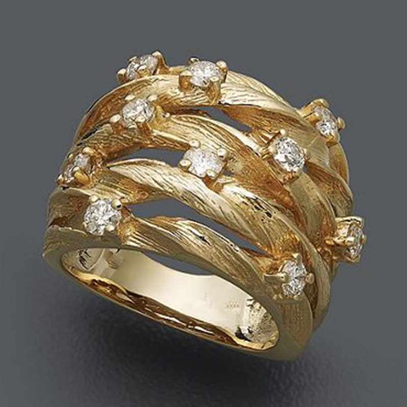 New Arrival Finger Wrapped Vine Fashionable Wide Version Multi-ring Accessories Bird's Nest Women's Ring_voghion.com