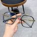 Handsome Glasses For Male Trendy Students, Oversized Frame, Round Face, Slimming Effect, Myopia Glasses, Blue Light And_voghion.com