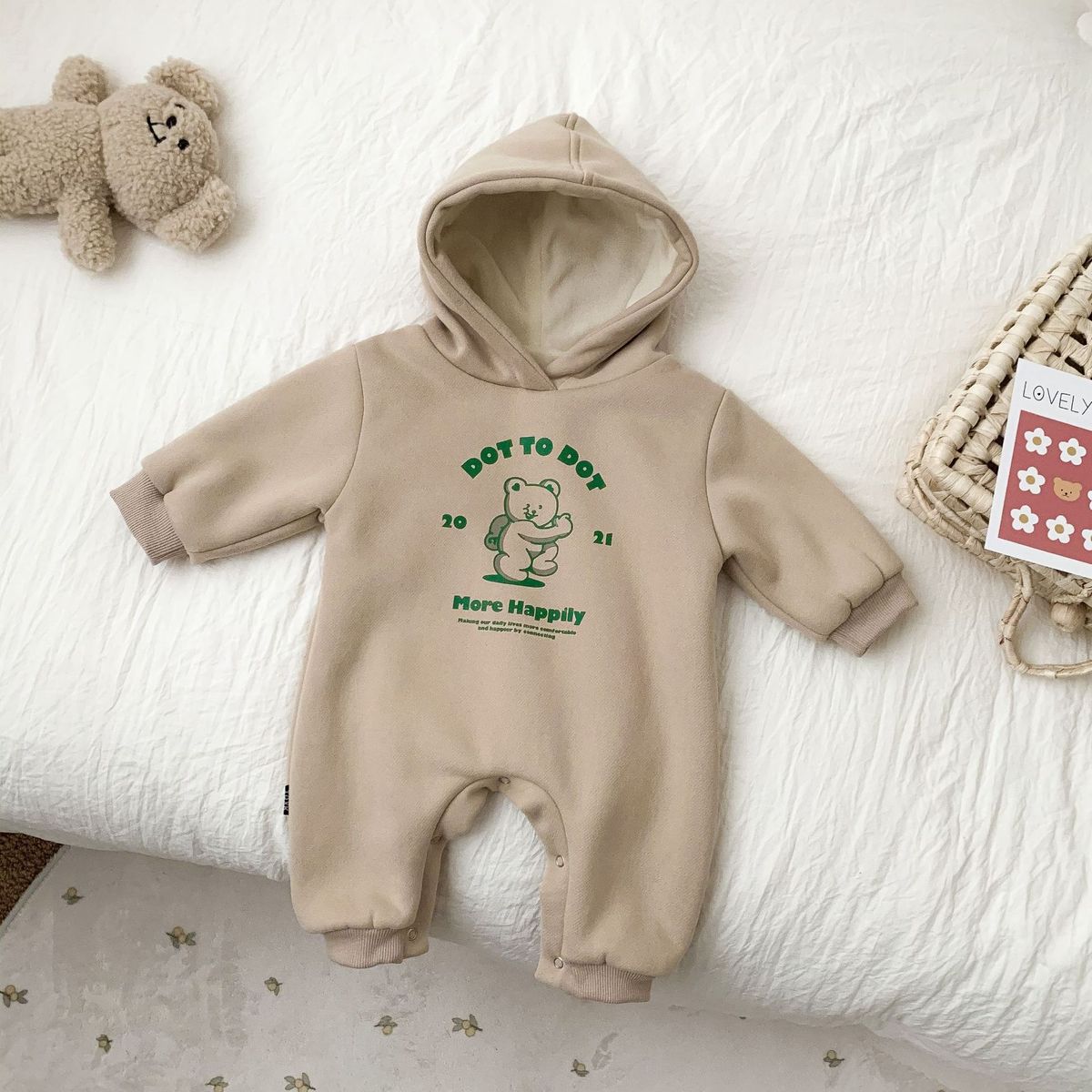 Babykleidung, Babykleidung, Winterkleidung für Jungen und Mädchen, Baby-Vollmondkleidung, Krabbelanzug plus warmer Kaschmiranzug für Neugeborene, Einteiler, Flut_voghion.com