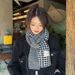 Sciarpa lavorata a maglia Thousand Bird Grid da donna, autunno inverno, edizione coreana, calda e spessa, protezione per il collo delle coppie di studenti_voghion.com