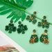 St. Patricks Day grüne Klee Ohrringe modische Persönlichkeit übertriebenes Design Damen Ohrringe_voghion.com