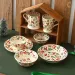 Weihnachtsgeschirr aus Keramik, Schüsseln, Teller, Wasserbecher, Retro-Frühstücks- und Dessertschalen, Kaffeetasse, mikrowellengeeignet, Weihnachtsgeschenke_voghion.com