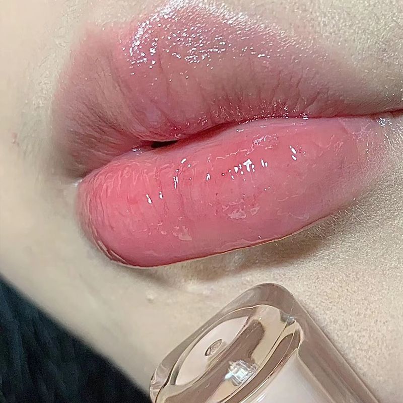 OULESONG Iced Tea Mirror Water Glass Jelly Round Tube Domestic Lip Gloss Live Streaming Female_voghion.com
