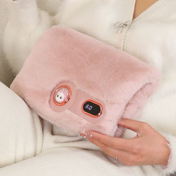 Minibear USB Hand Warmer - 10W Fast Heating Pad, Ultra-Soft Plush Cover, Portable Electric Warmer For Women (Pink, With/without Power Bank Options)_voghion.com