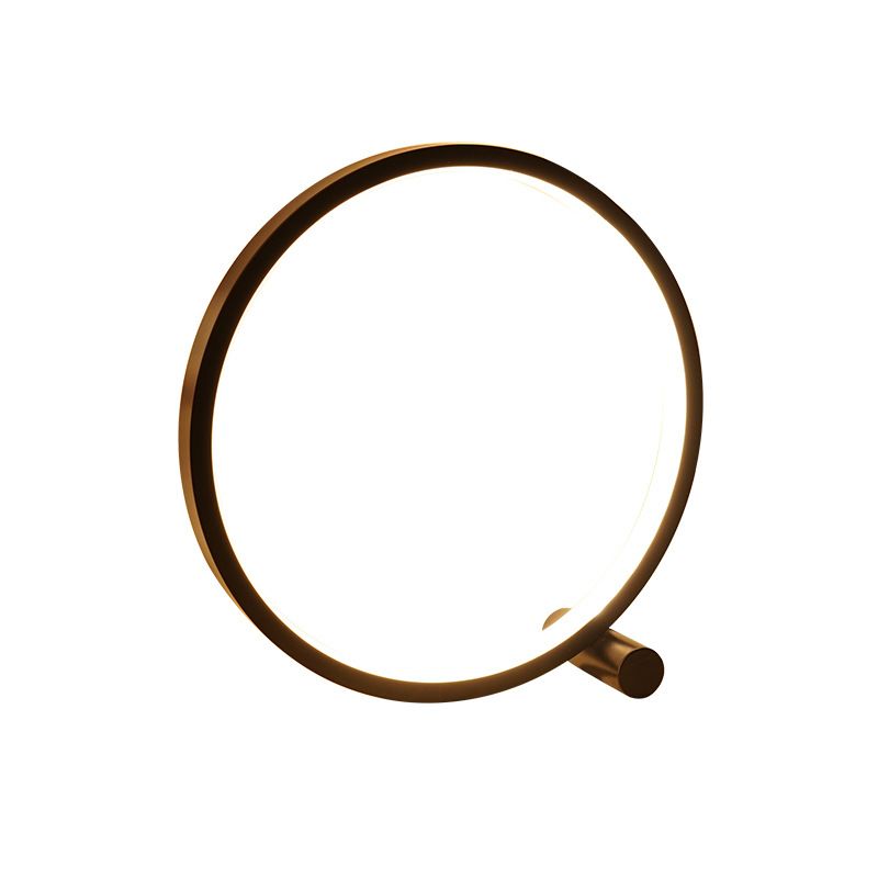 LED-bordlampe til soverom, nattbordlampe, rund akryllampe til stue, leselampe, svart/hvit, berøringskontroll, dimbar nattlampe_voghion.com